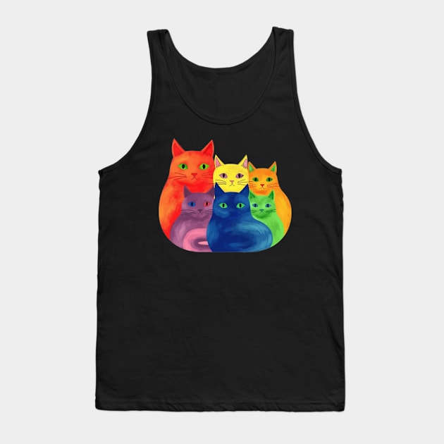 Rainbow Cats Tank Top by KOTYA